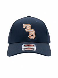 EMBROIDERED 743 CAP (WHITE LOGO ORANGE TRIM)