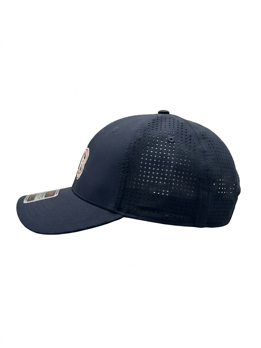 EMBROIDERED 743 CAP (WHITE LOGO ORANGE TRIM)