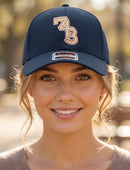 EMBROIDERED 743 CAP (WHITE LOGO ORANGE TRIM)